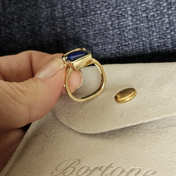 Black Opal 3.5 carat 14k Gold Ring Lightning Ridge Please Read Condition Details - Picture 5 of 16